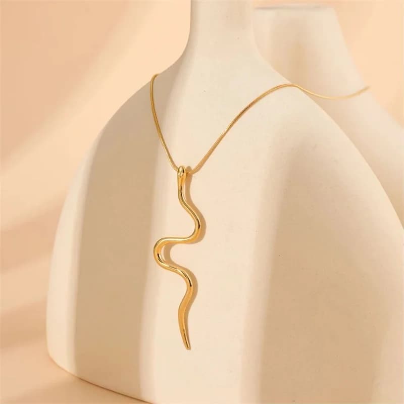 White Zircon Long Pendant Necklace