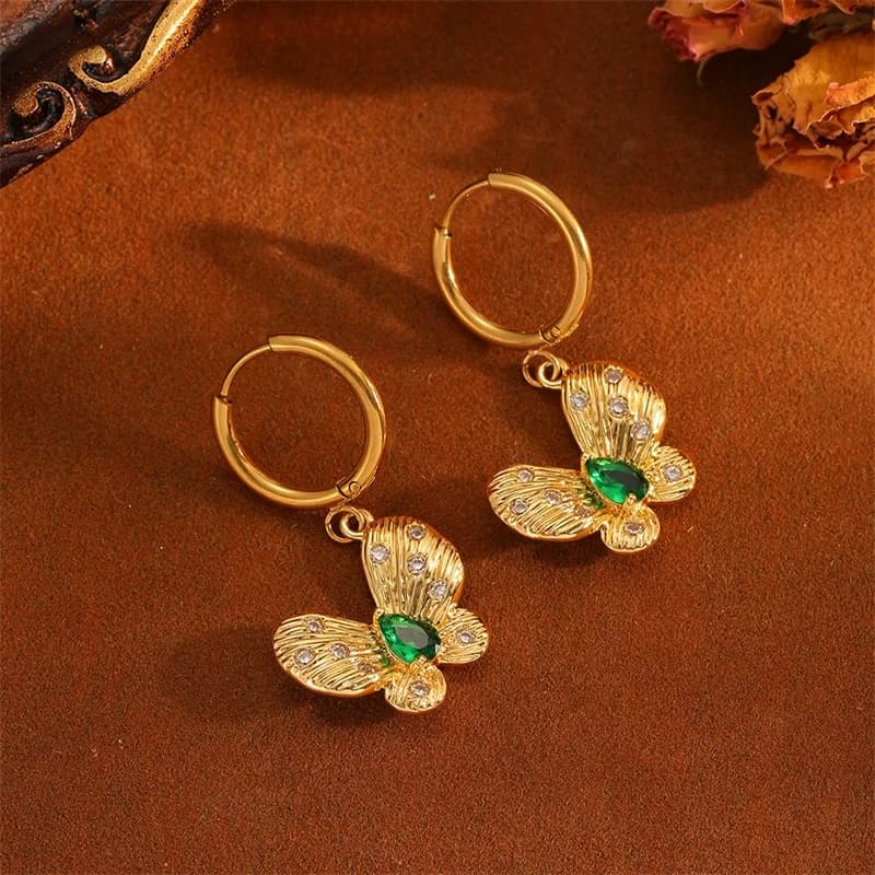 Irregular Heart-Shaped Dangle Earrings