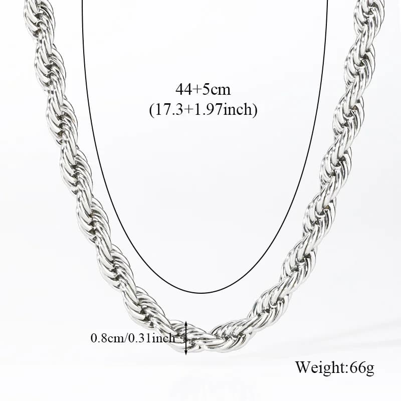 Массивная цепочка 8 мм, позолота 18K
