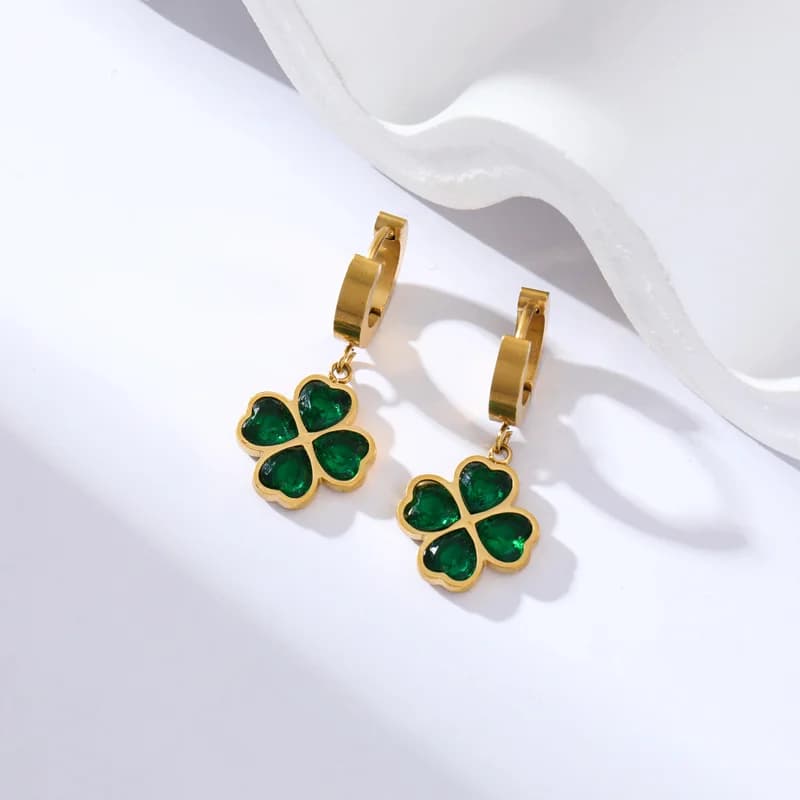 Butterfly Heart Drop Earrings, Gold-Plated