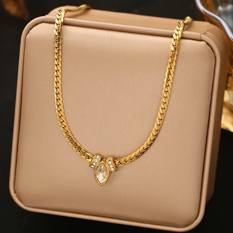 Gold Heart Choker Necklace