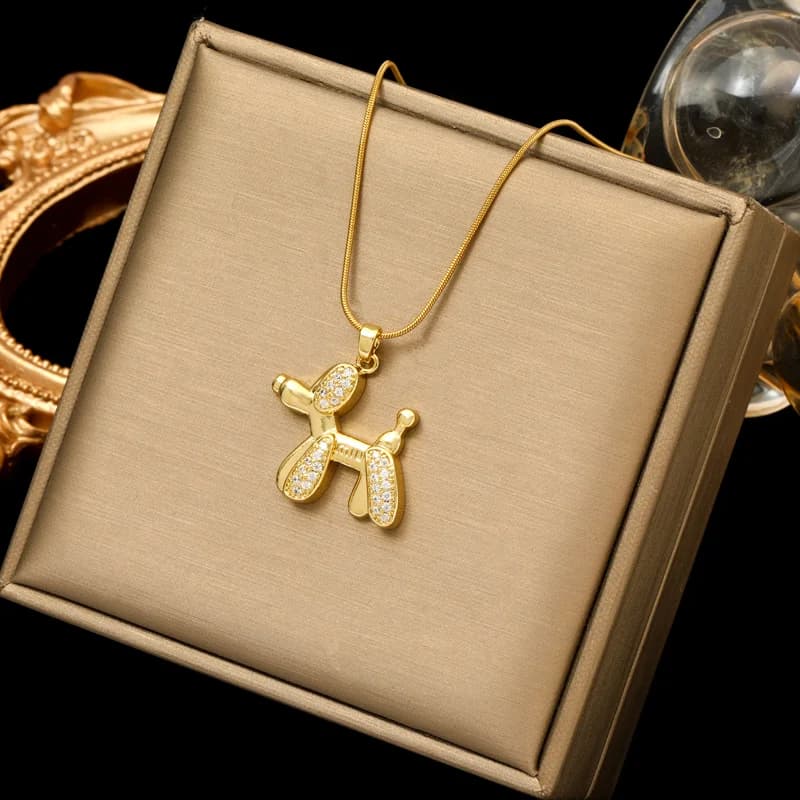 Balloon Dog Pendant Necklace